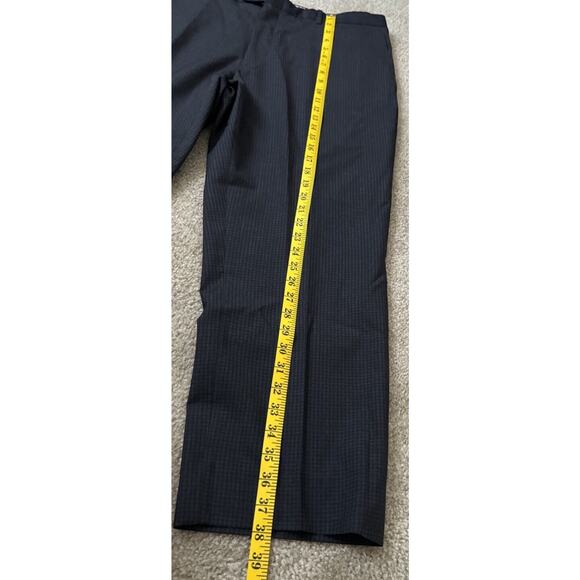 Britches Made In Italy Mens Size 40 R Worsted Wool Dress Black Gray - Picture 6 of 9